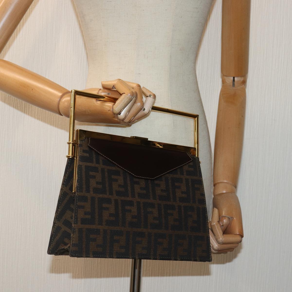 Fendi Zucca Brown Canvas Hand Bag