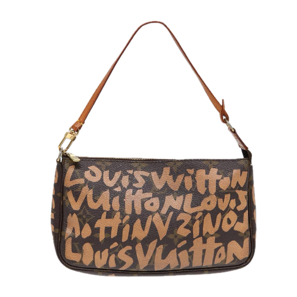 Louis Vuitton Pochette Accessoire Brown Canvas Clutch Bag