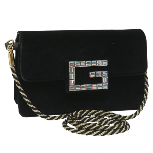 Gucci -- Black Velvet Shoulder Bag