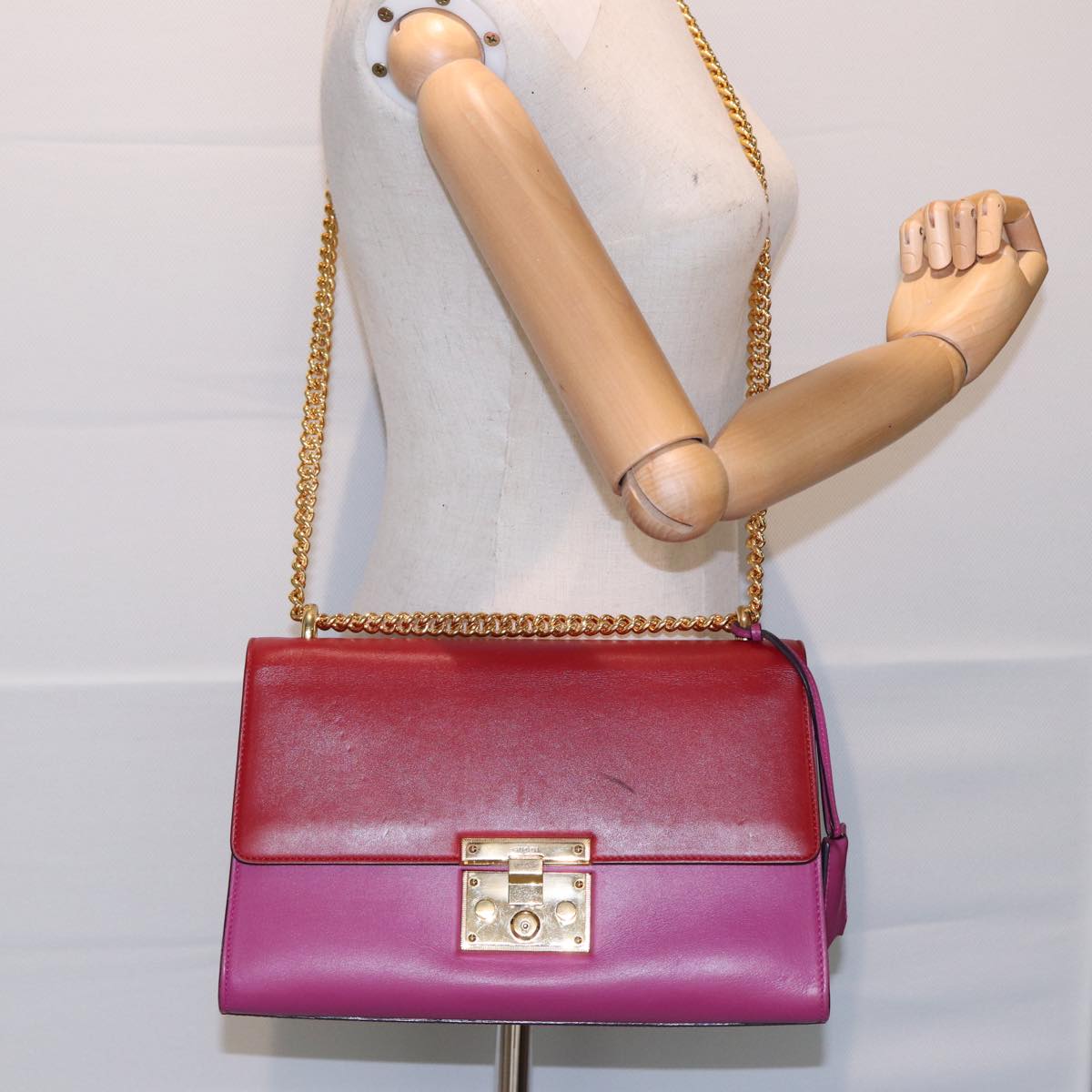 Gucci Padlock Red Leather Shoulder Bag