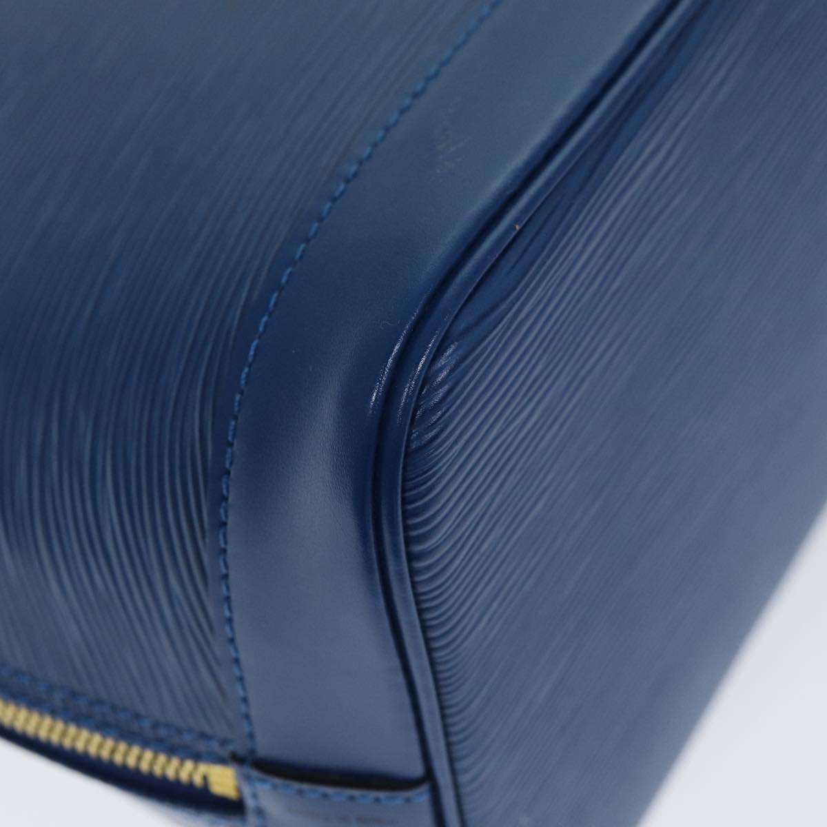 Louis Vuitton Alma Blue Leather Hand Bag