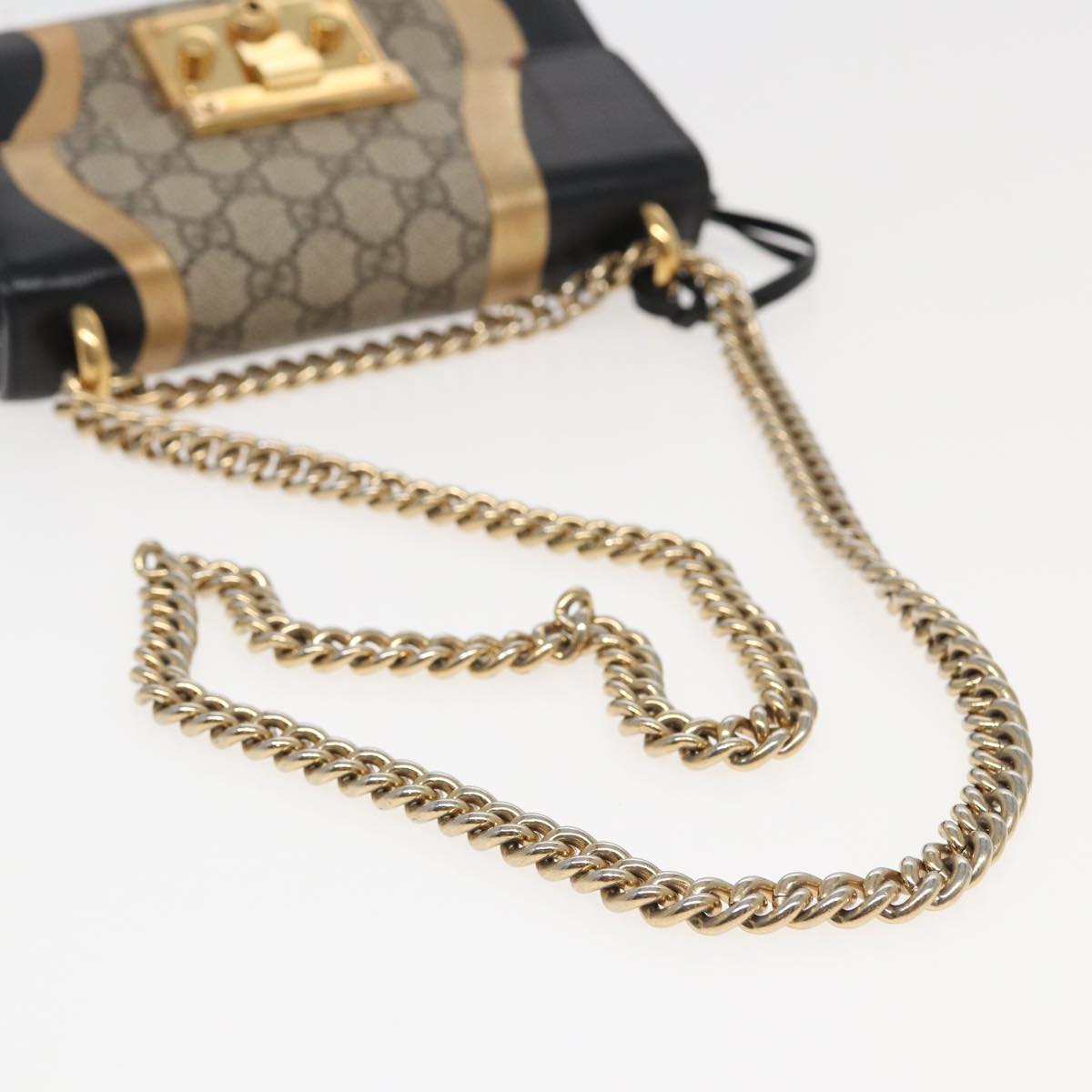 Gucci Padlock Beige Leather Shoulder Bag