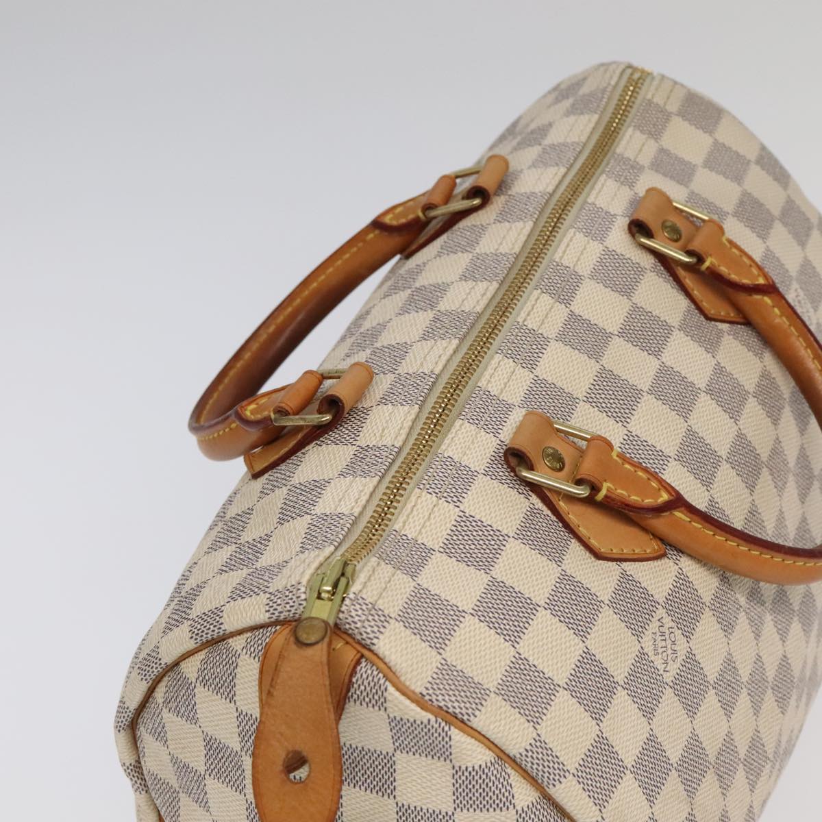 Louis Vuitton Speedy 30 White Canvas Hand Bag