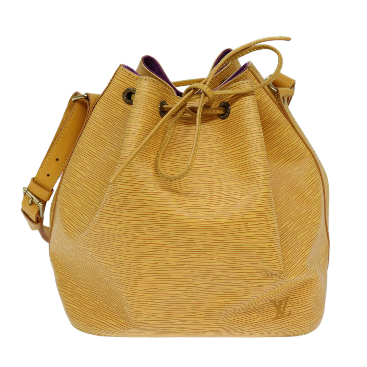 Louis Vuitton Petit Noé Yellow Leather Shoulder Bag