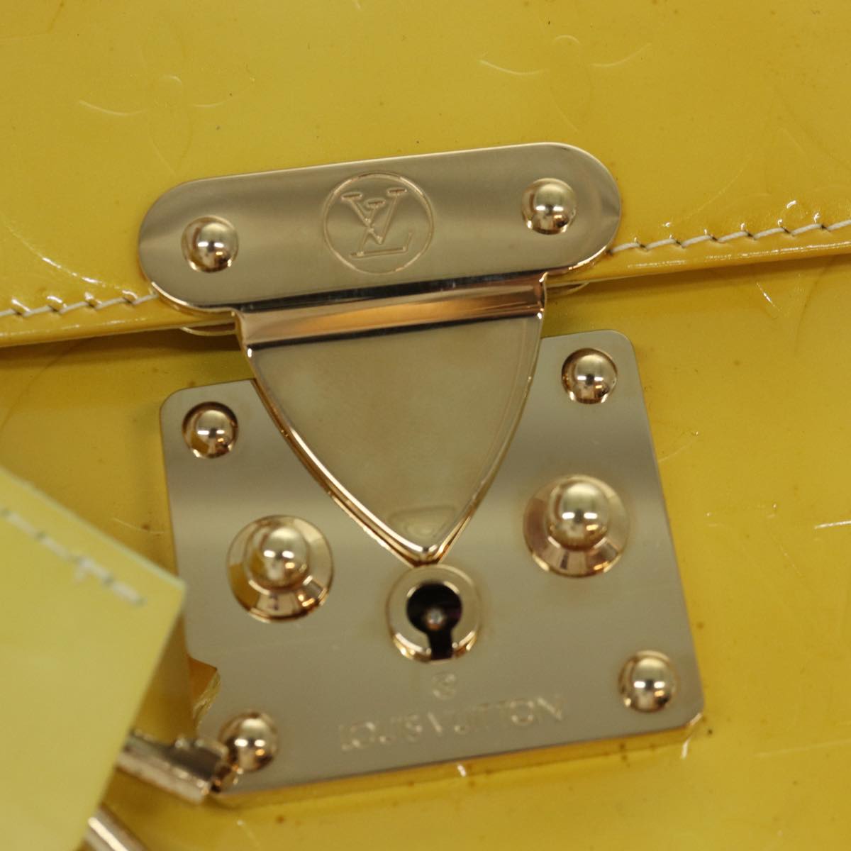 Louis Vuitton Spring Street Yellow Patent Leather Hand Bag