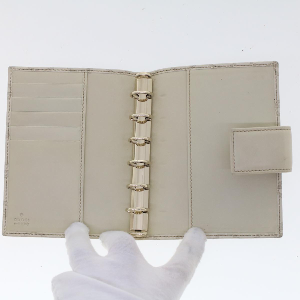 Gucci Guccissima White Canvas Wallet Accessories