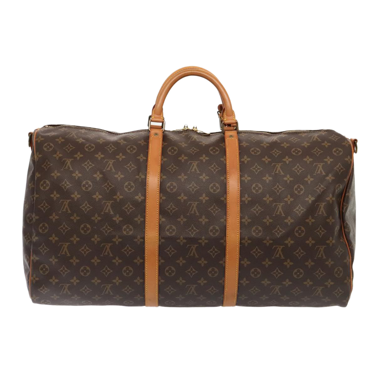 Louis Vuitton Keepall Bandoulière 60 Brown Canvas Travel Bag