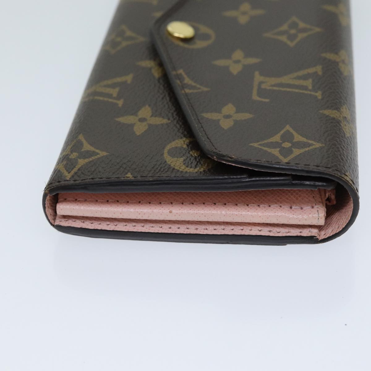 Louis Vuitton Portefeuille Sarah Brown Canvas Wallet Accessories