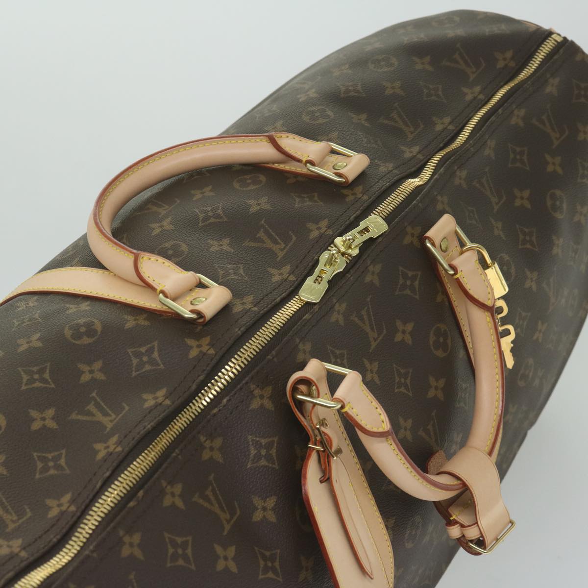 Louis Vuitton Keepall Bandoulière 60 Brown Canvas Shoulder Bag