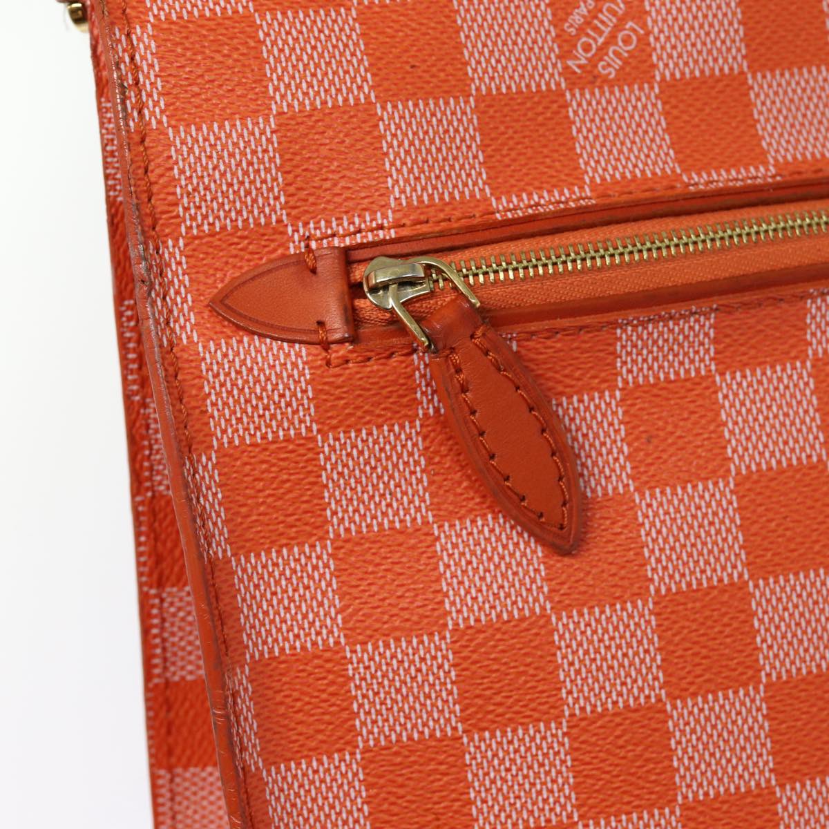 Louis Vuitton Pimont Mobile Orange Canvas Hand Bag