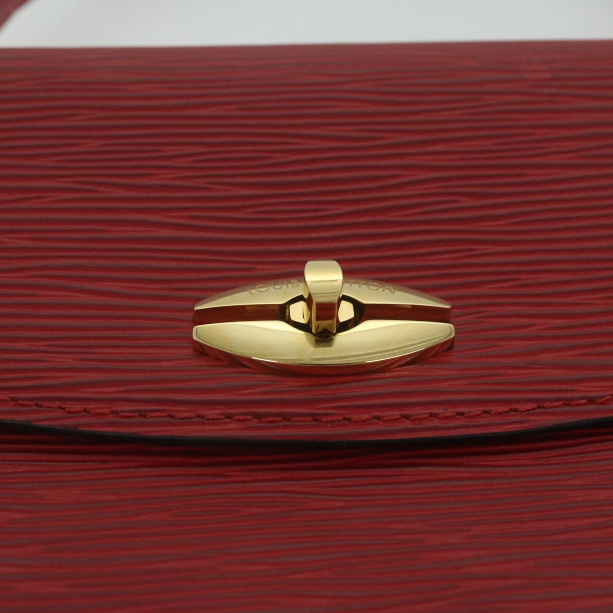 Louis Vuitton Malesherbes Red Leather Hand Bag