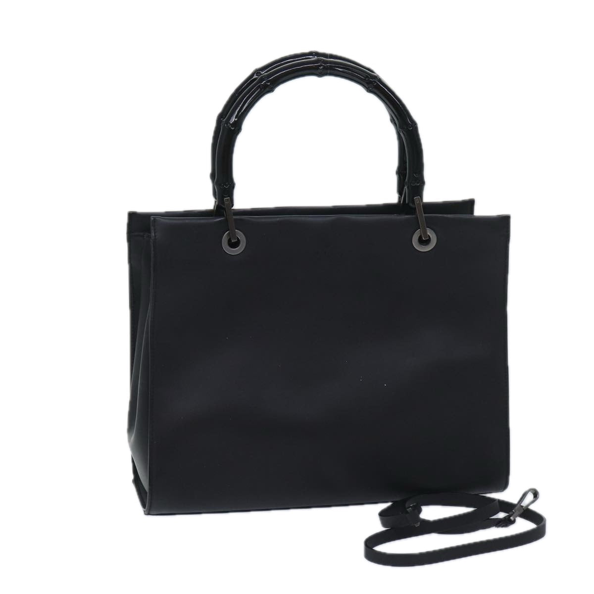 Gucci Bamboo Black Leather Hand Bag