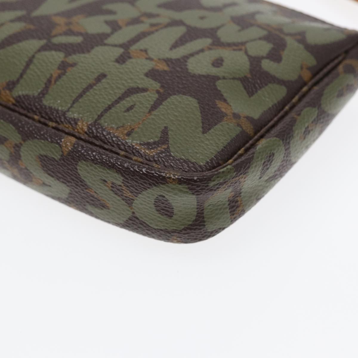 Louis Vuitton Pochette Accessoire Brown Canvas Clutch Bag