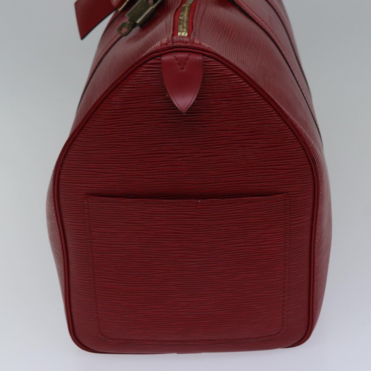 Louis Vuitton Keepall 45 Red Leather Travel Bag