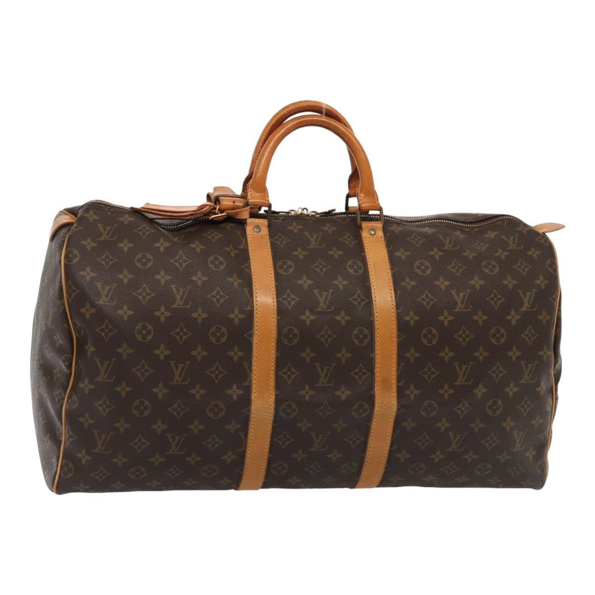 Louis Vuitton Keepall 55 Brown Canvas Travel Bag