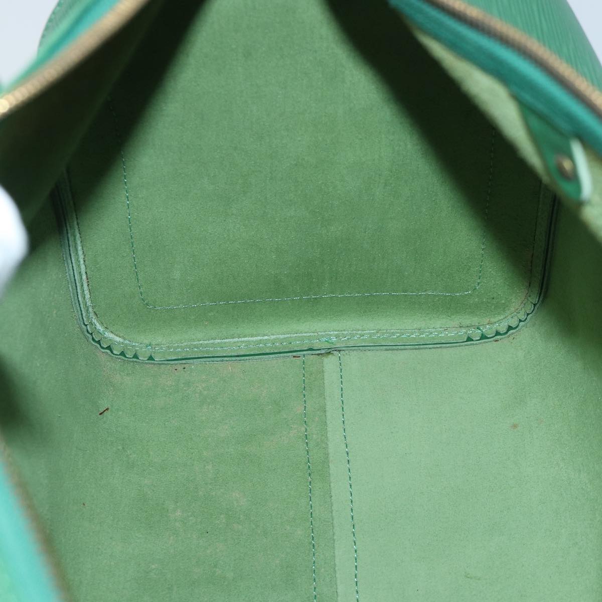 Louis Vuitton Keepall 45 Green Leather Travel Bag