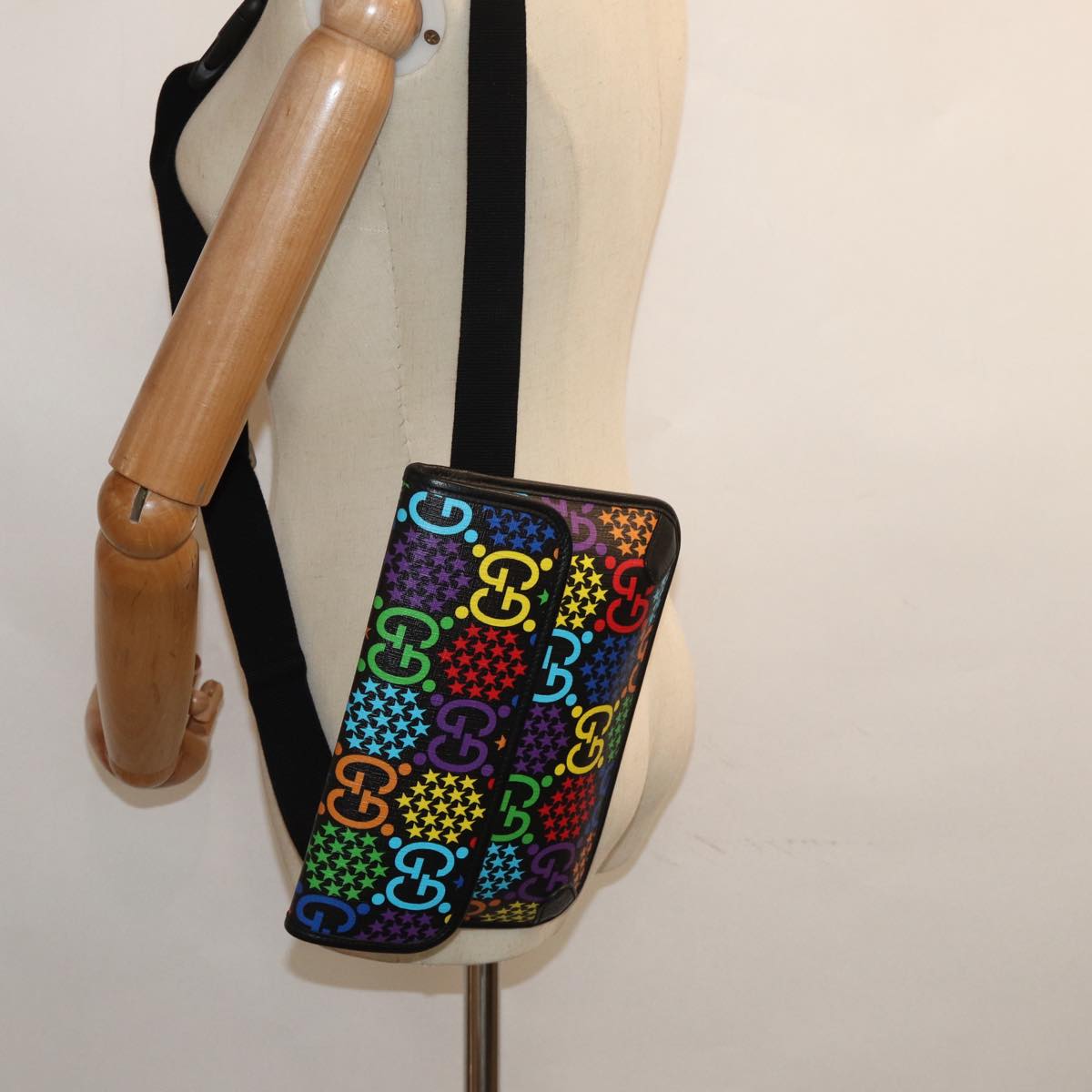 Gucci Psychedelic Multicolour Canvas Shoulder Bag