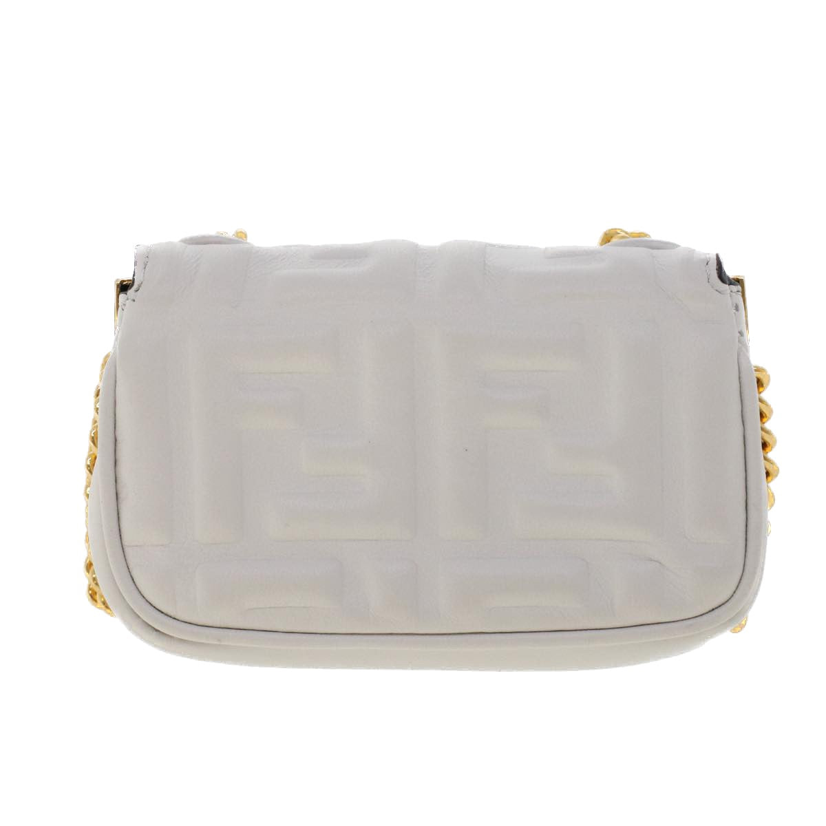 Fendi White Leather Shoulder Bag