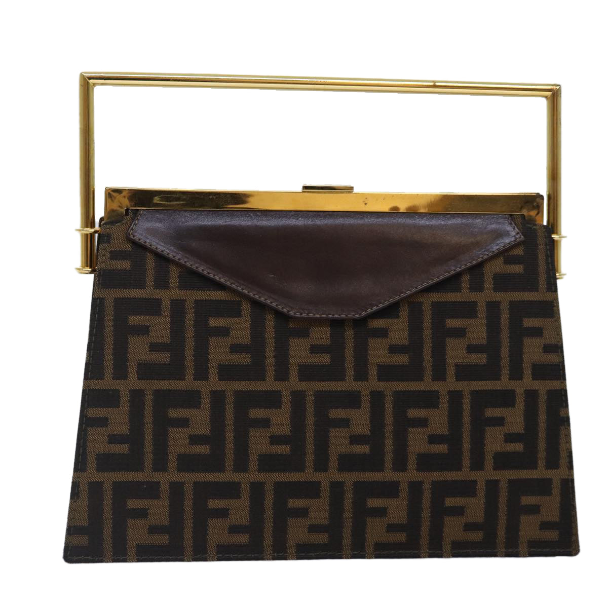 Fendi Zucca Brown Canvas Hand Bag