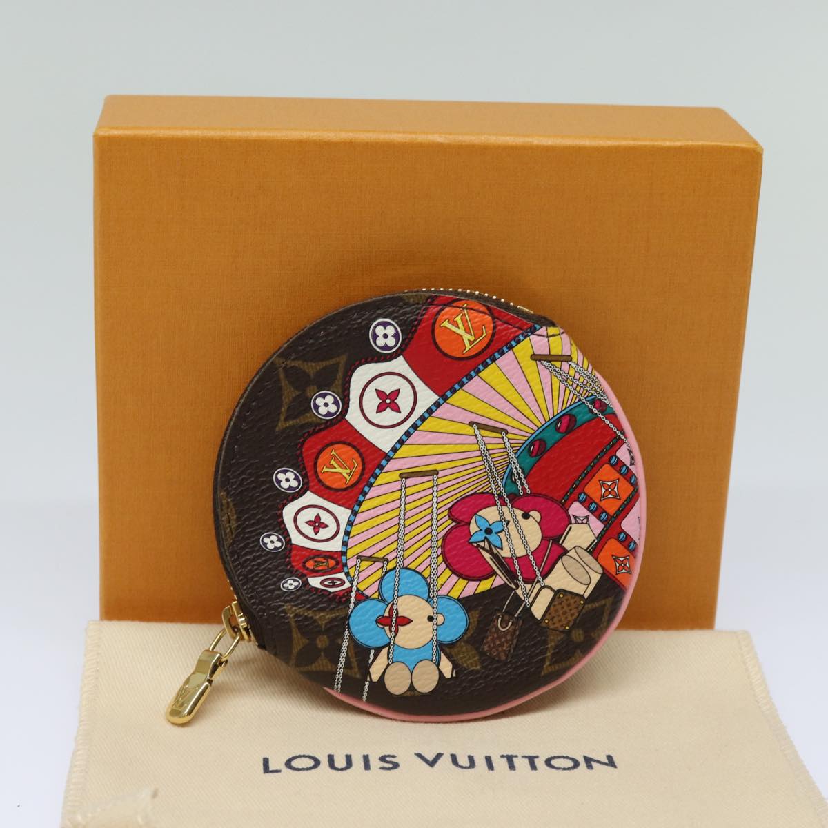 Louis Vuitton Porte monnai Cuvette Brown Canvas Wallet Accessories