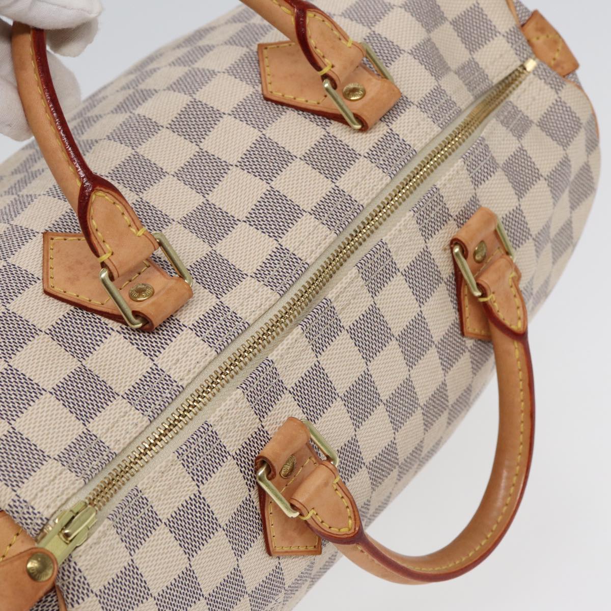 Louis Vuitton Speedy 30 Beige Canvas Hand Bag