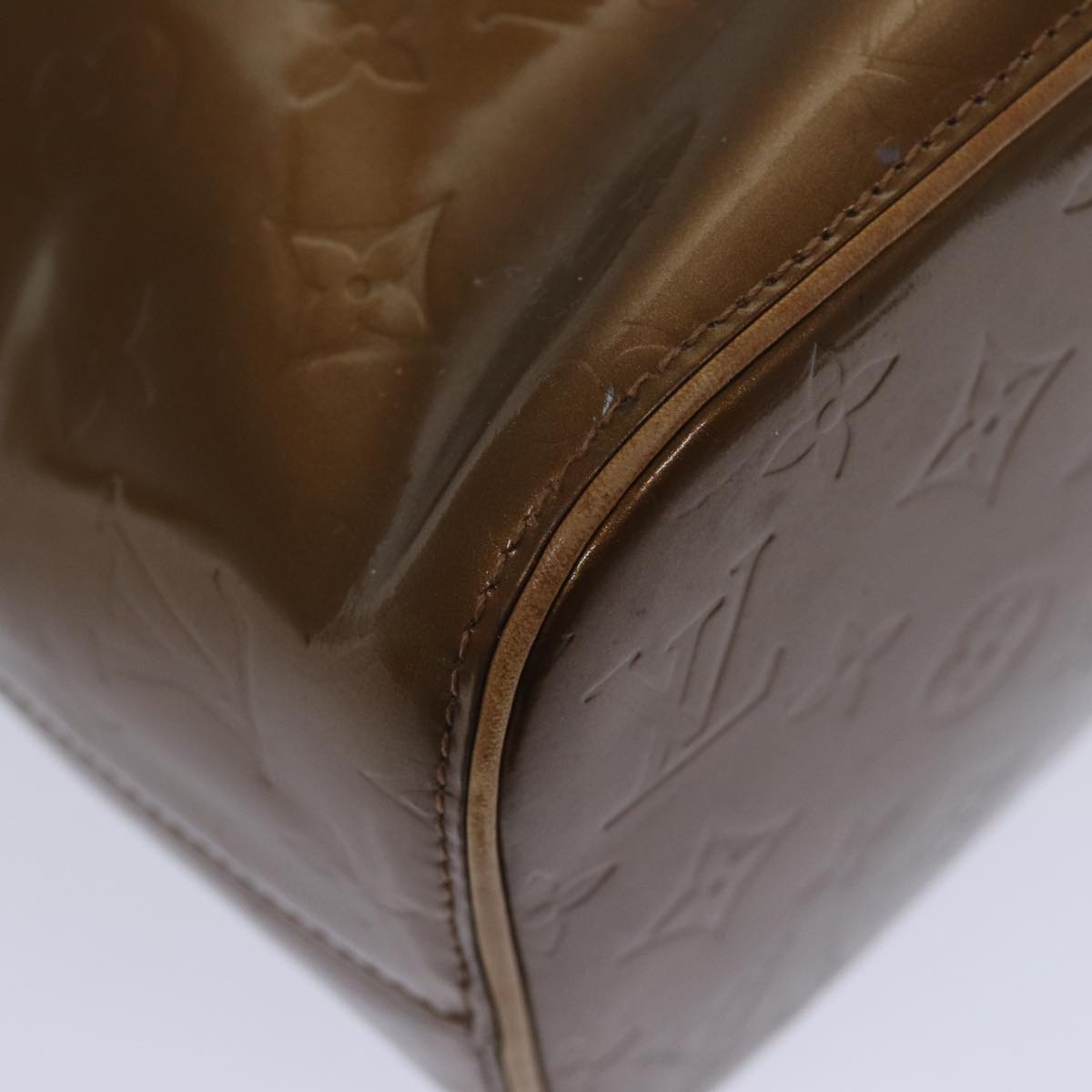 Louis Vuitton Houston Brown Patent Leather Shoulder Bag