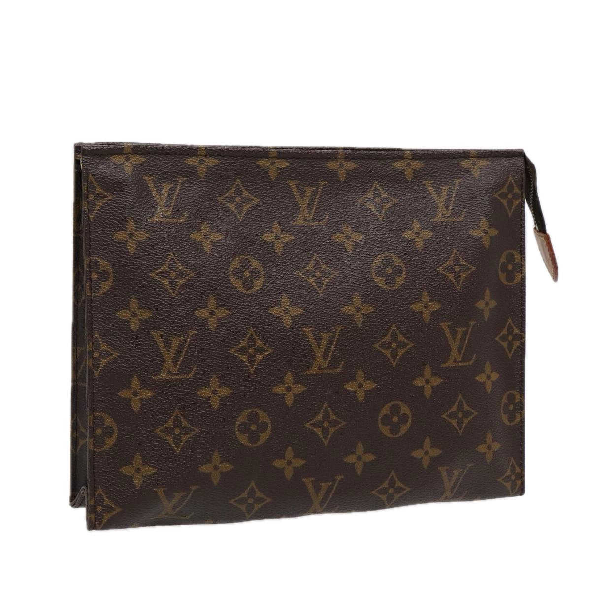 Louis Vuitton Poche Toilette Brown Canvas Clutch Bag