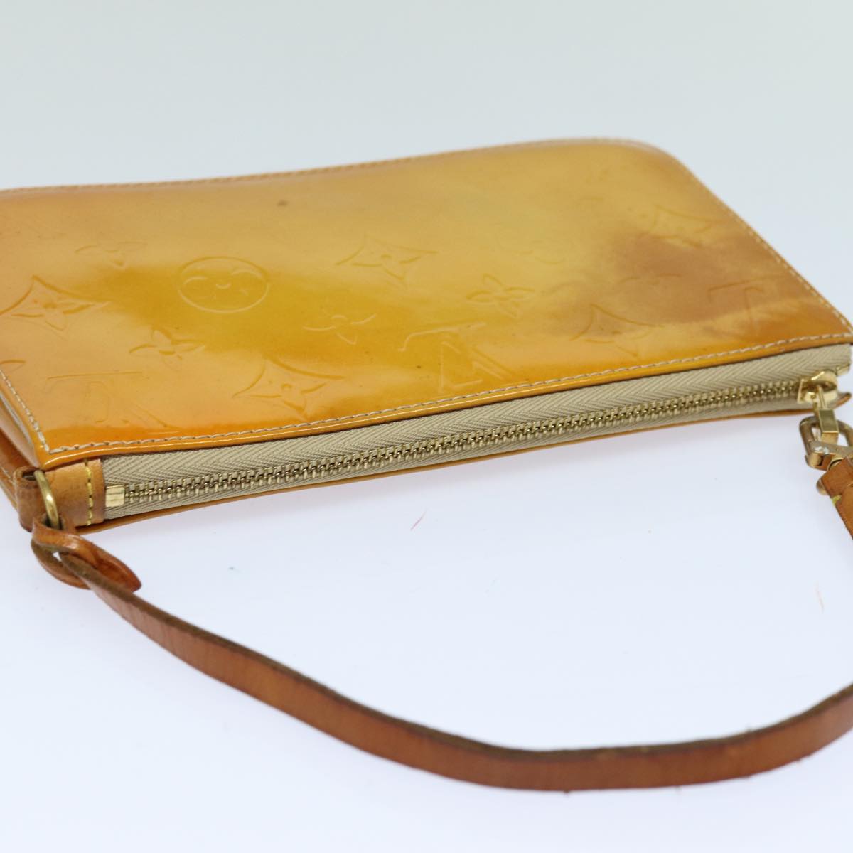 Louis Vuitton Lexington Camel Patent Leather Clutch Bag