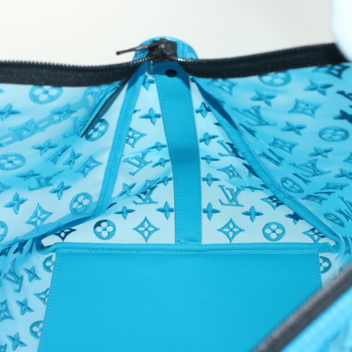 Louis Vuitton Keepall Bandouliere 50 Blue Synthetic Travel Bag