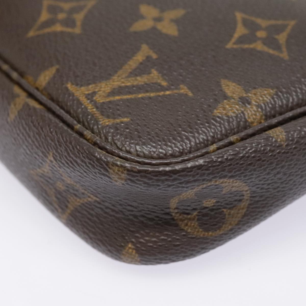 Louis Vuitton Pochette Accessoire Brown Canvas Clutch Bag