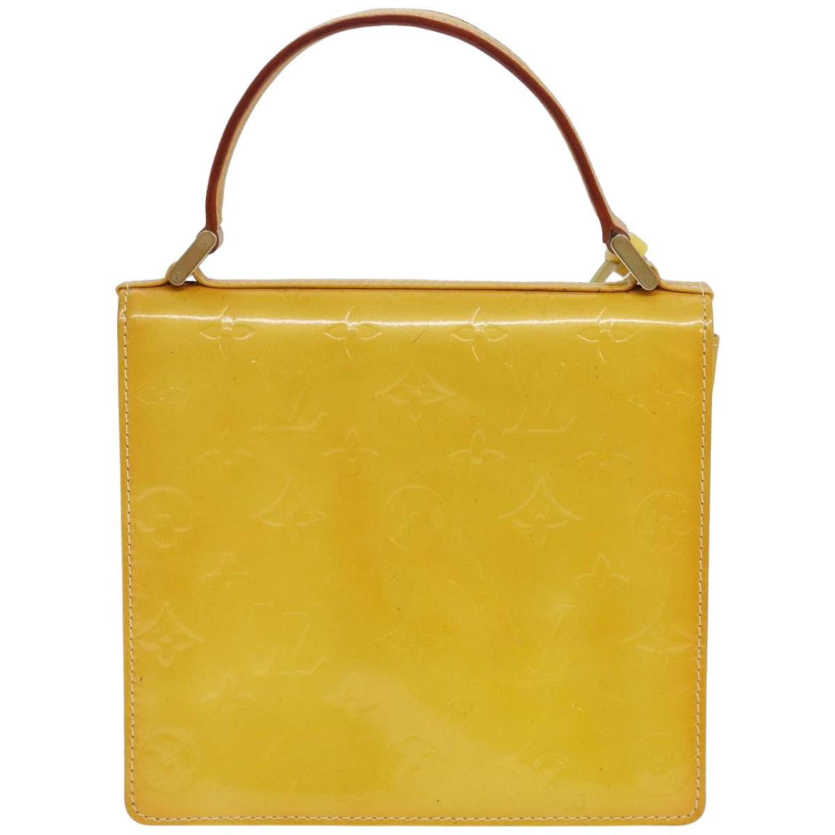 Louis Vuitton Spring Street Yellow Patent Leather Hand Bag