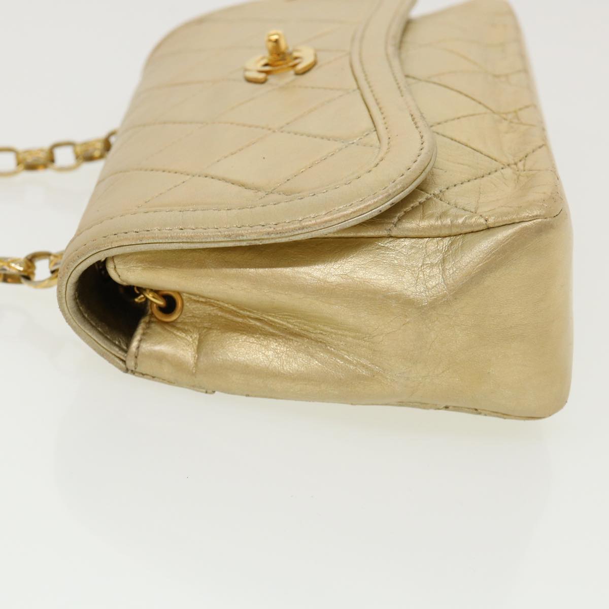 Chanel Gold Leather Shoulder Bag