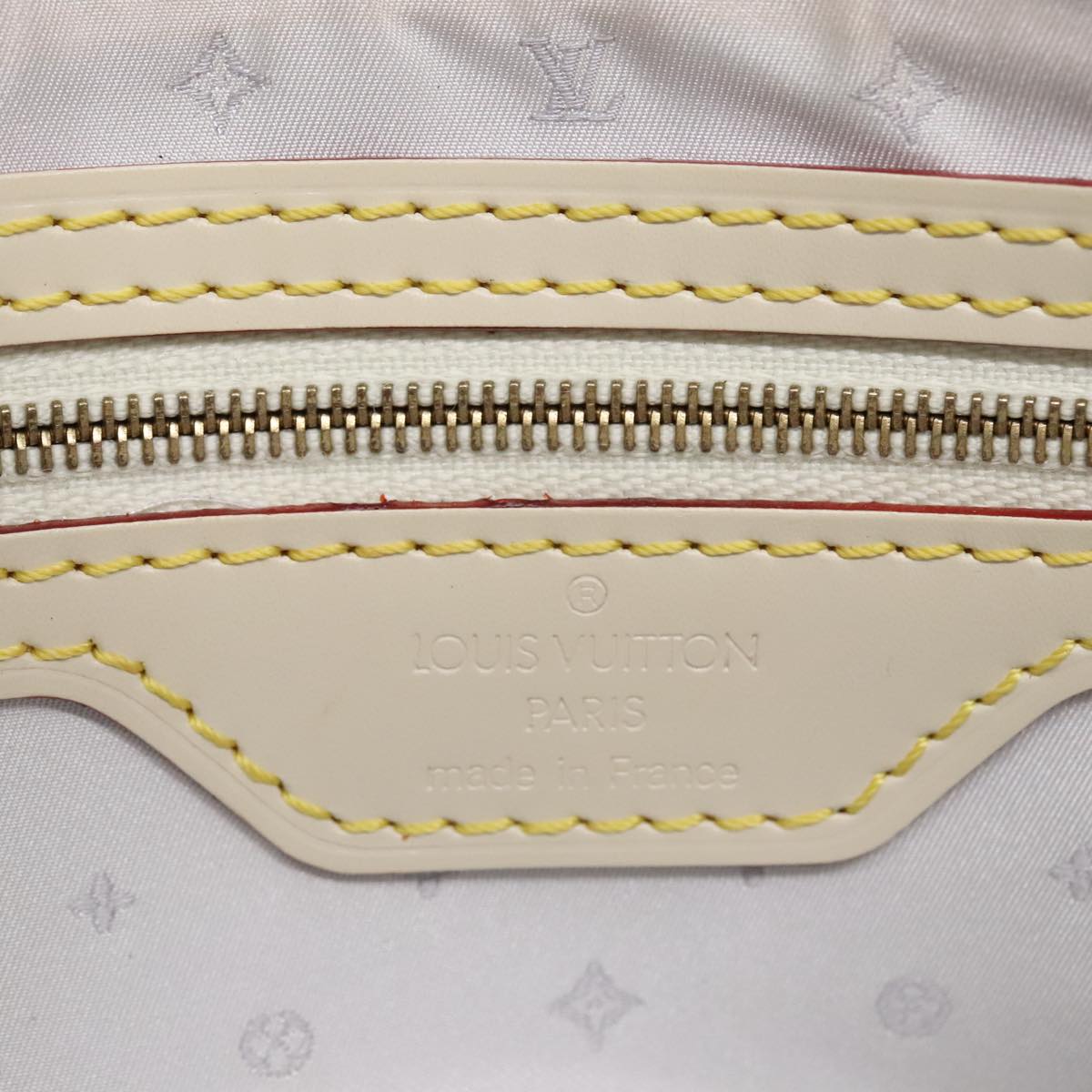 Louis Vuitton Lockit Beige Leather Clutch Bag