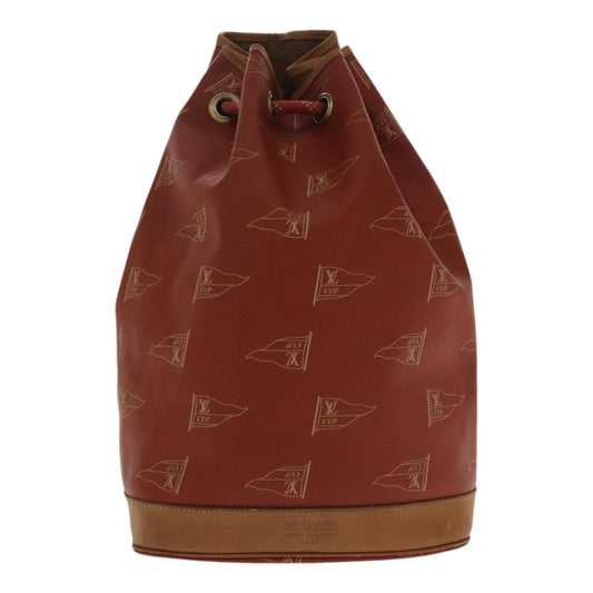 Louis Vuitton America's Cup Red Leather Backpack Bag