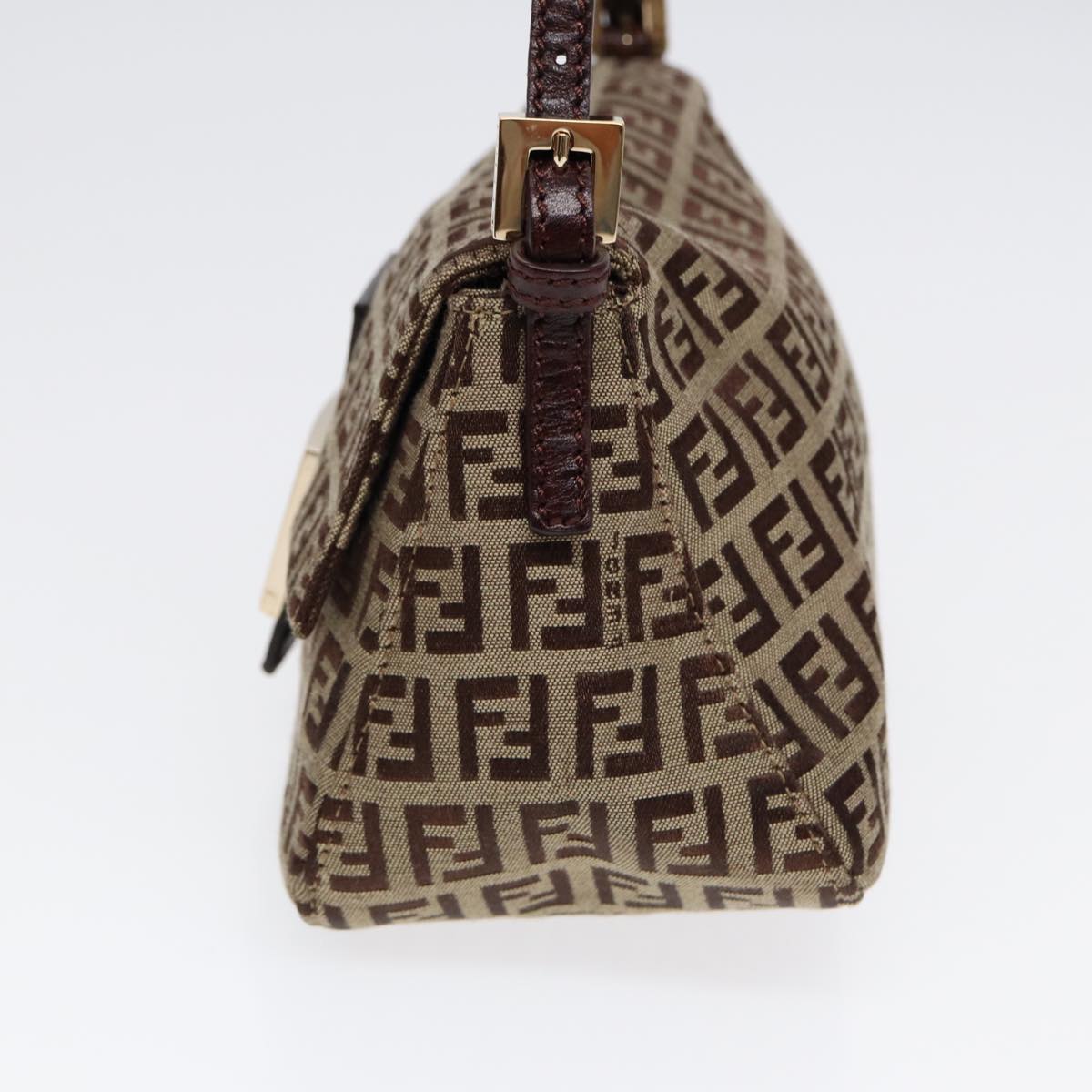 Fendi Mamma Baguette Brown Canvas Hand Bag