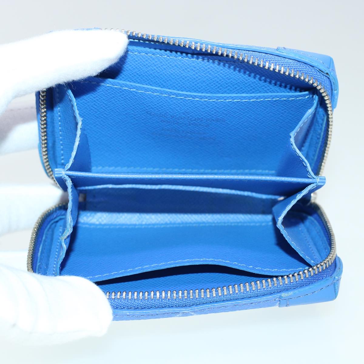 Louis Vuitton Soft Trunk Blue Leather Clutch Bag