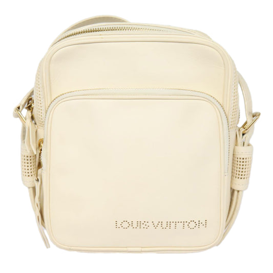 Louis Vuitton Bequia White Leather Shoulder Bag