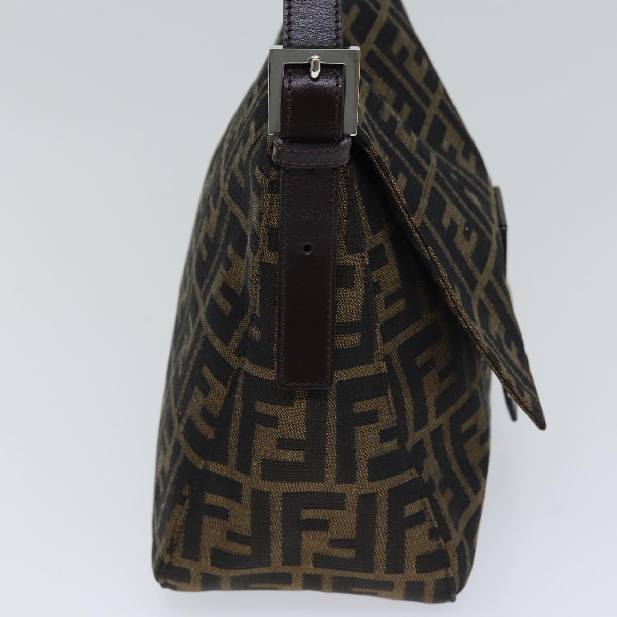 Fendi Mamma Baguette Brown Canvas Shoulder Bag