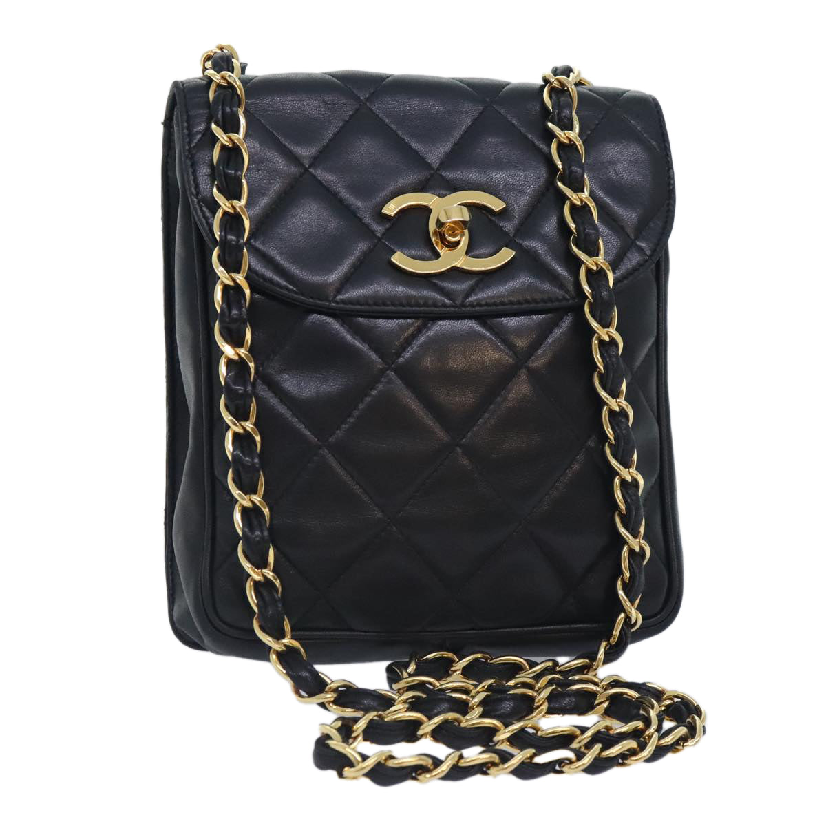 Chanel Bicolore Black Leather Shoulder Bag