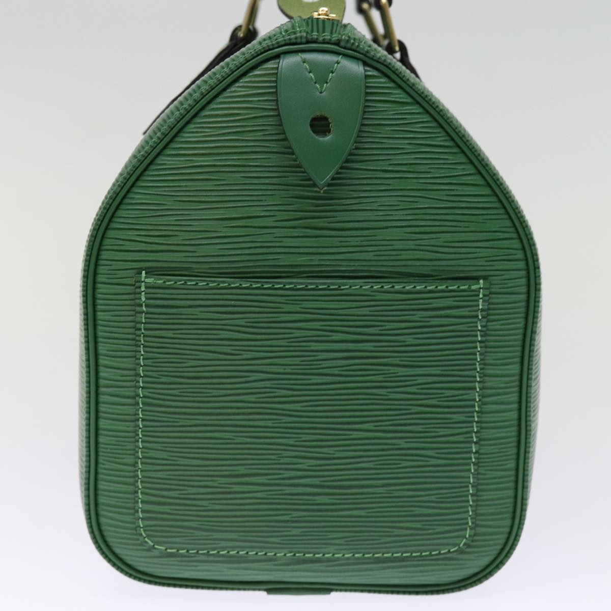 Louis Vuitton Speedy 25 Green Leather Hand Bag