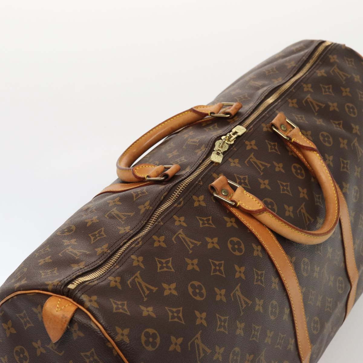 Louis Vuitton Keepall 60 Brown Canvas Travel Bag