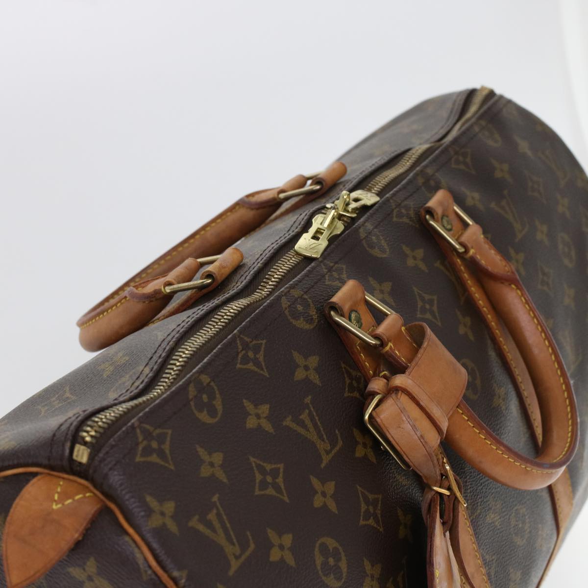 Louis Vuitton Keepall 45 Brown Canvas Travel Bag