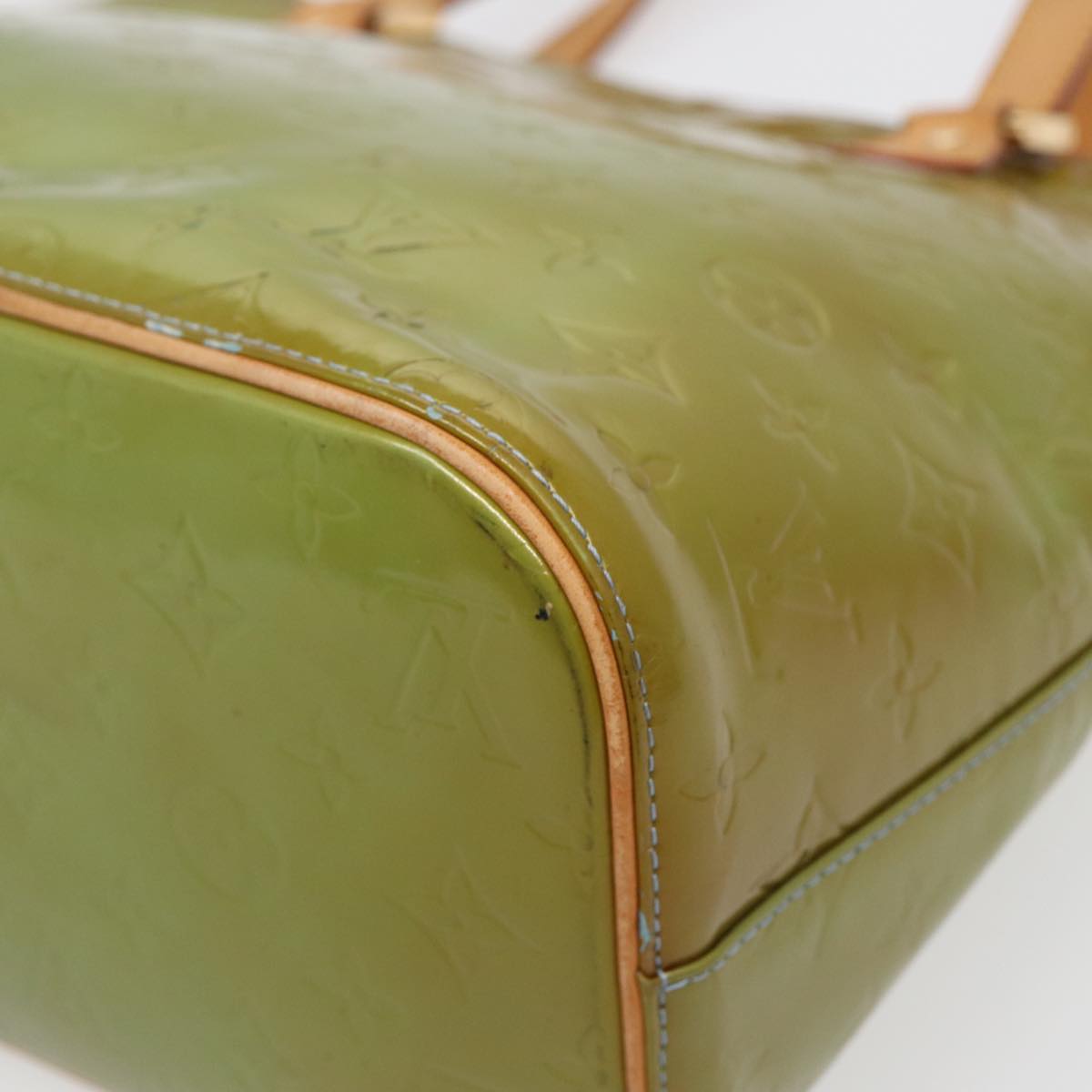 Louis Vuitton Houston Green Patent Leather Shoulder Bag