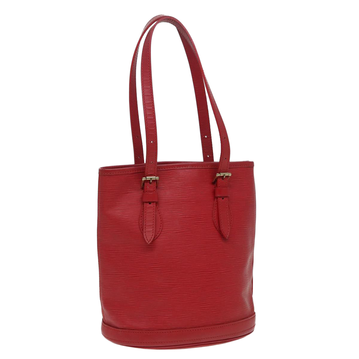 Louis Vuitton Bucket PM Red Leather Shoulder Bag