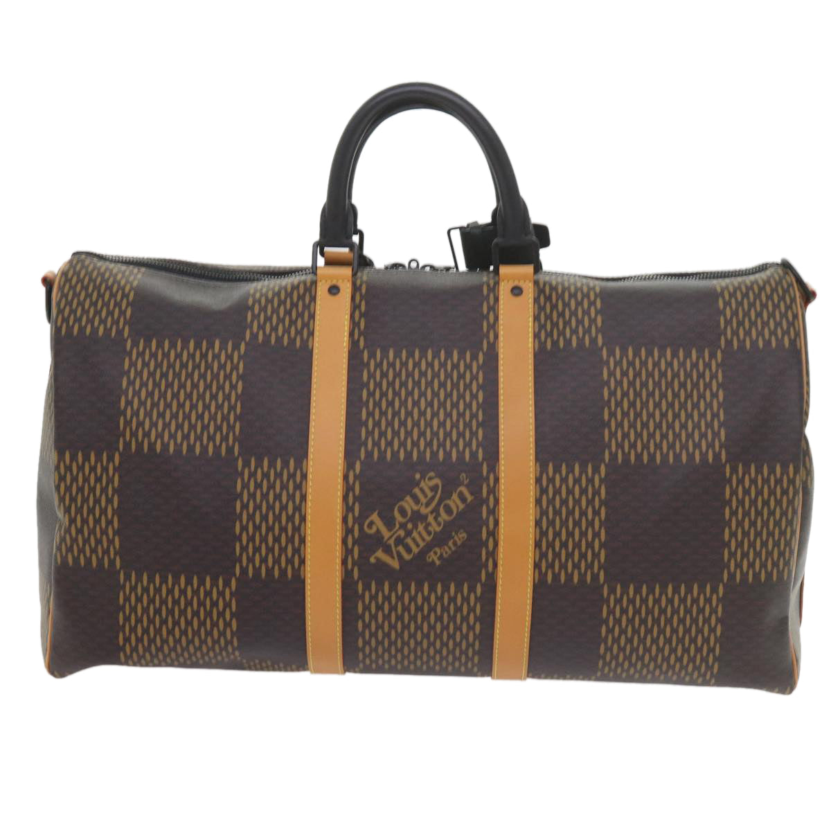 Louis Vuitton Keepall Bandouliere 50 Brown Canvas Travel Bag