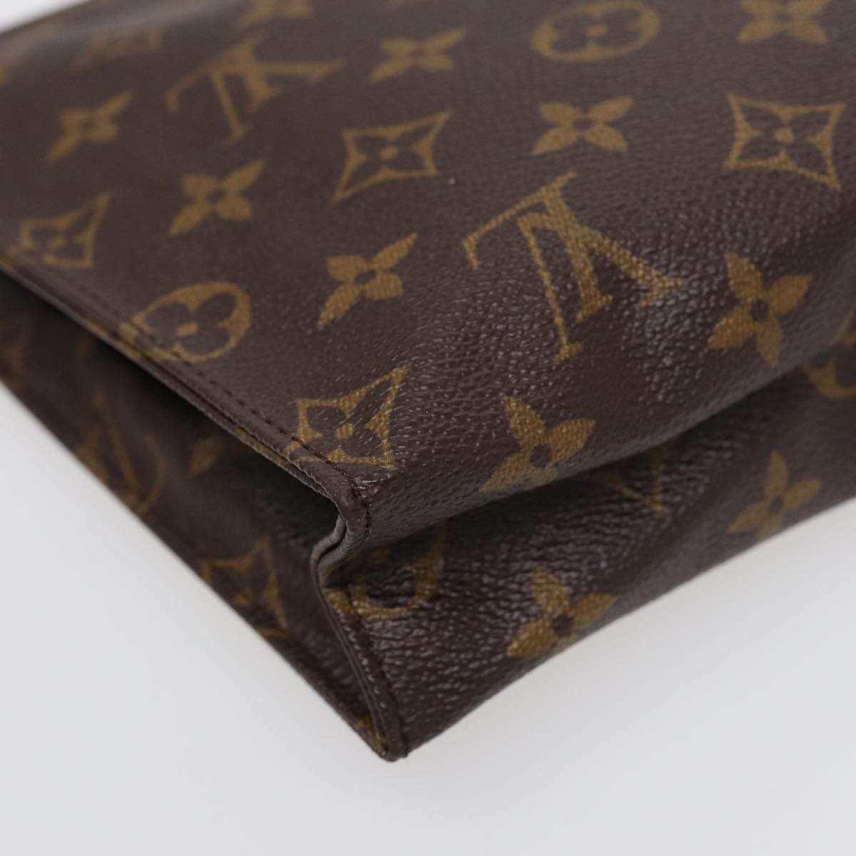 Louis Vuitton Poche Toilette Brown Canvas Clutch Bag