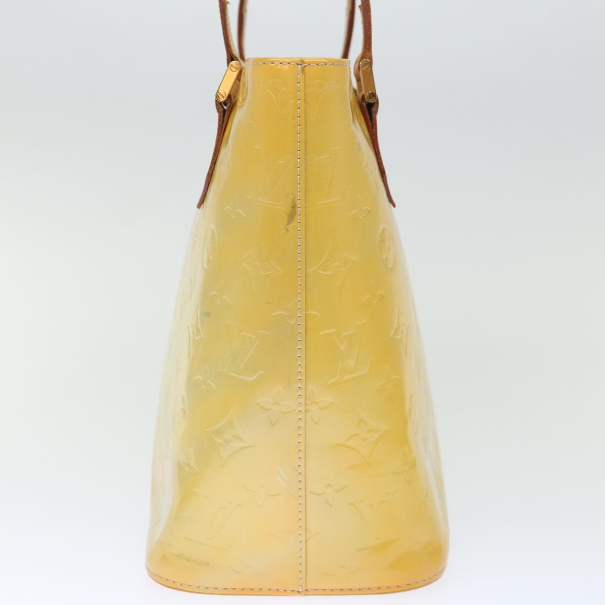 Louis Vuitton Houston Yellow Patent Leather Hand Bag