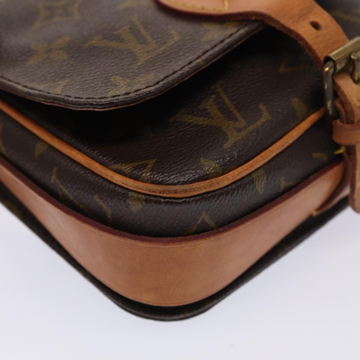 Louis Vuitton Cartouchiere Brown Canvas Shoulder Bag