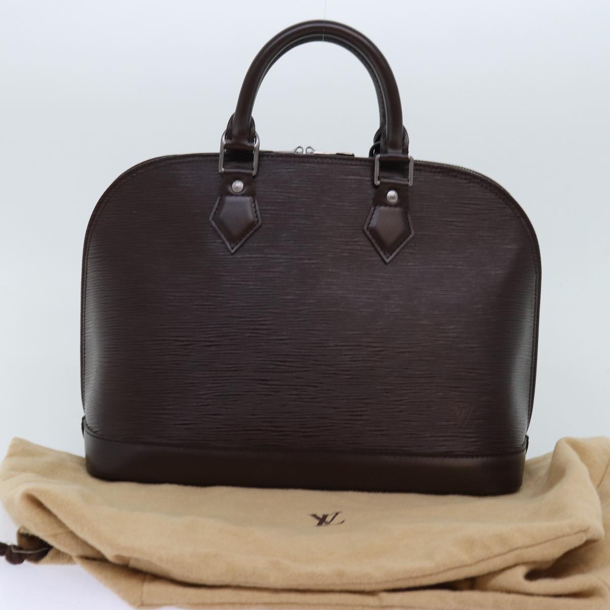 Louis Vuitton Alma Brown Leather Hand Bag