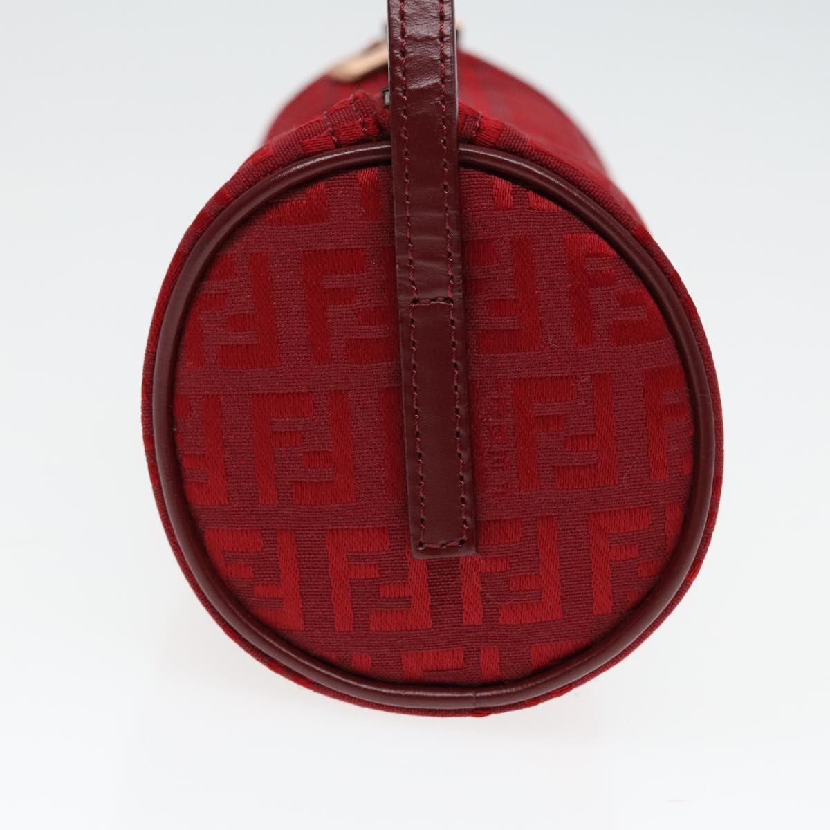 Fendi Baguette Red Canvas Clutch Bag